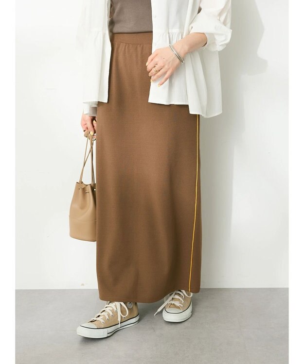 CRAFT STANDARD BOUTIQUE パイピングラインスカート Mocha