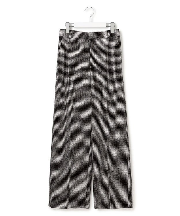 23区 L ループミックスツイード ワイド パンツ モノトーン