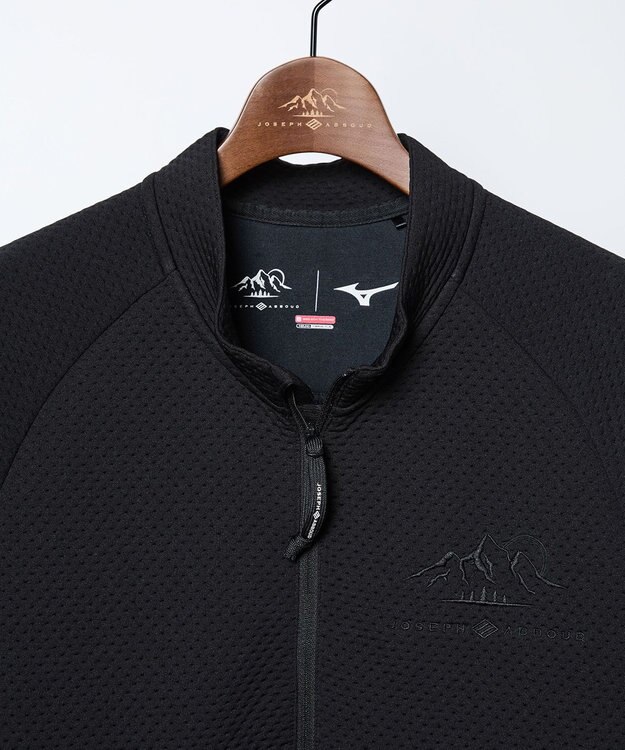 JOSEPH ABBOUD MOUNTAIN 【雑誌掲載/吸湿発熱/保温】 ミズノコラボ BREATH-THERMOハーフZIPプルオーバー ブラック系