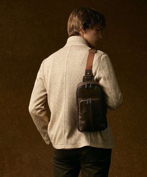 JOSEPH ABBOUD 【キングサイズ・軽量/ストレッチ/イージーケア】ツィーディーフリース ジャケット アイボリー系