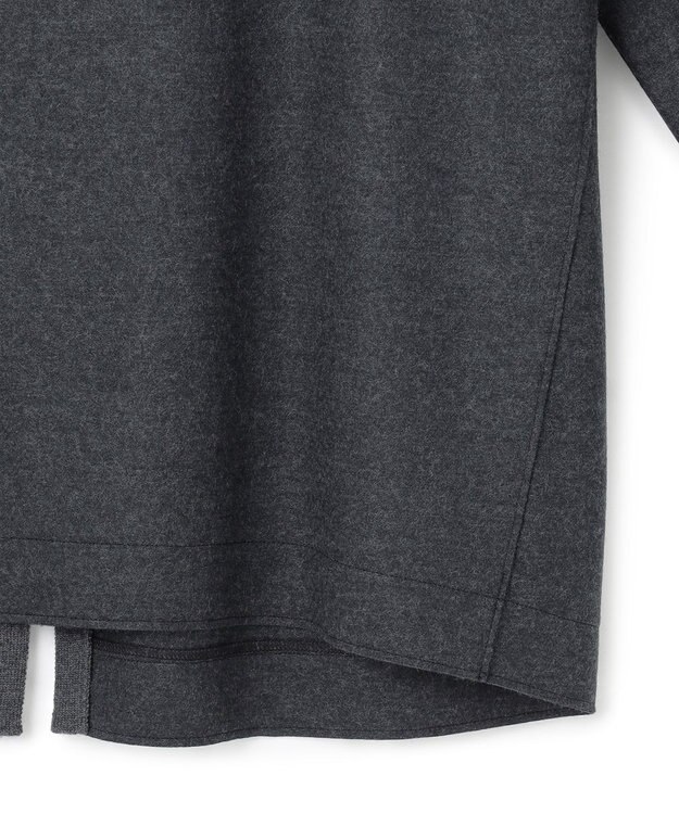 23区 【洗える】ウールミルドジャージー リブデザイン カットソー グレー系