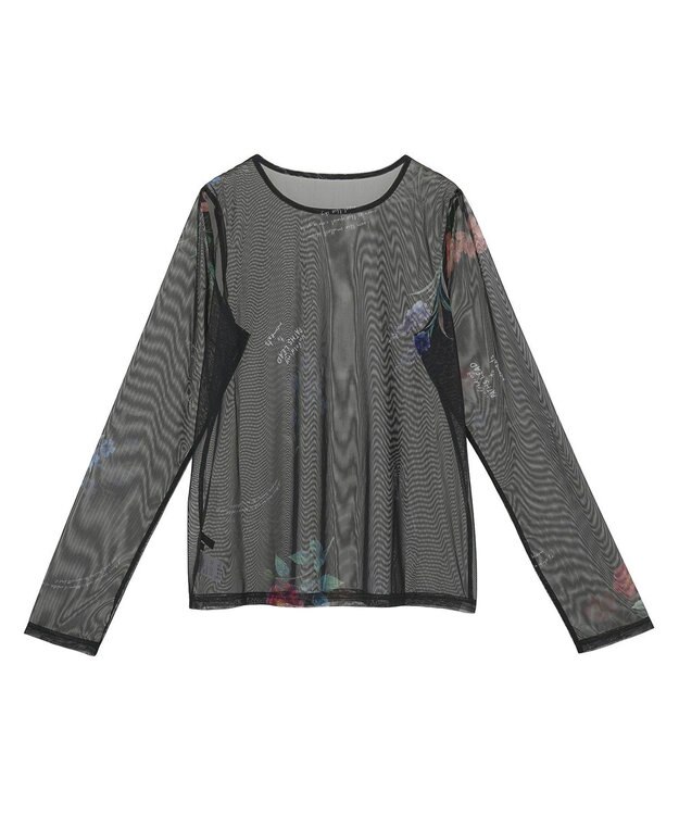 Green Parks ・ＳＵＧＡＲ　ＳＰＯＯＮ　フラワーｐｔシアーロンＴＥＥ Black