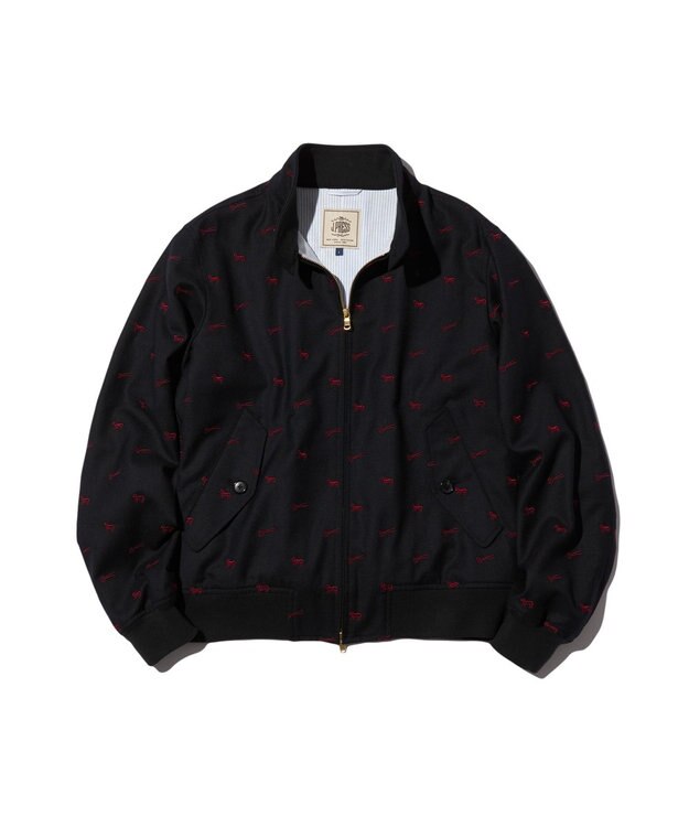 J.PRESS MEN エンブロイダリーゴルフジャケット ネイビー系