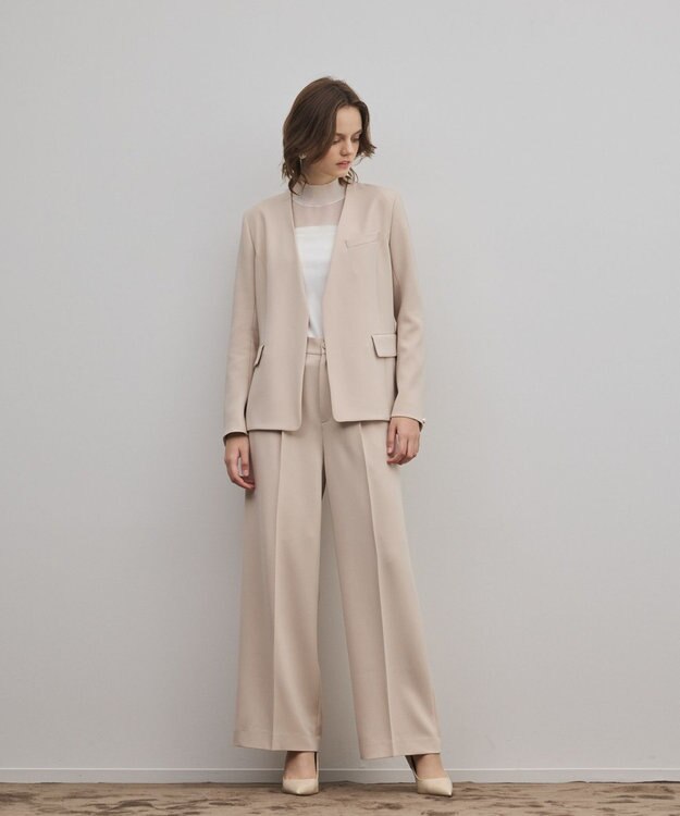 GRACE CONTINENTAL トリアセワイドパンツ ベージュ