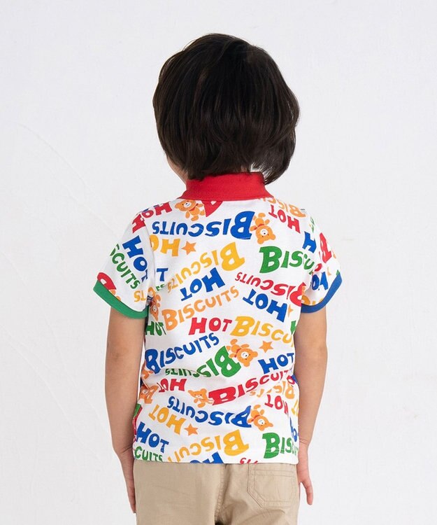 MIKI HOUSE HOT BISCUITS 【80-120cm】 カラフルロゴ ポロシャツ マルチカラー