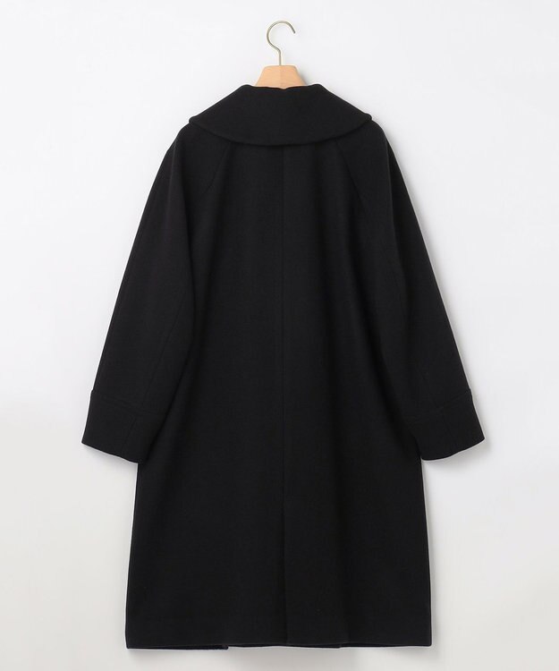 組曲 ウールモッサステンカラー コート ブラック系