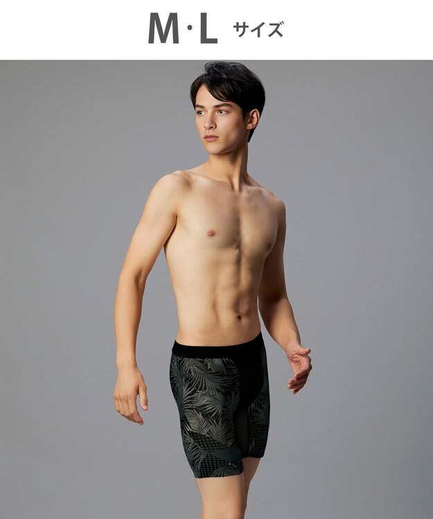 WACOAL MEN ボクサーパンツ【CROSSWALKER】はいて歩いてカロリー消費アップをめざそう！ムレ軽減設計 前開き スパッツ ロング丈 GX6007 /ブロス バイ ワコールメン ダークブラウン