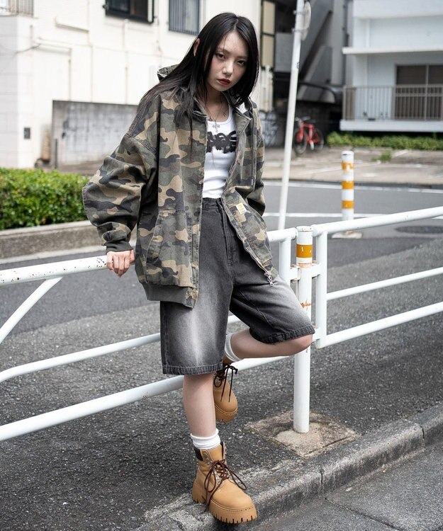 WEGO ワーカーズフードブルゾン 柄1