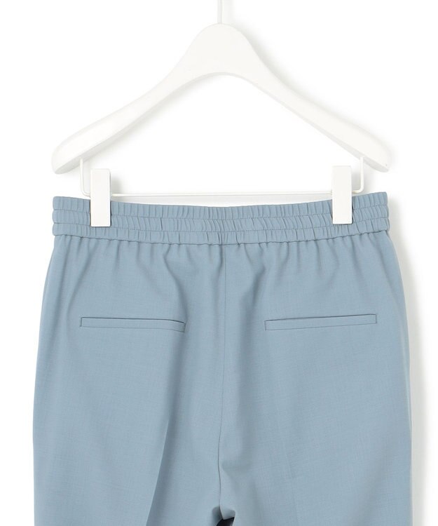 ICB L 【洗える】ウール2WAYストレッチ ドロストパンツ シェイドブルー系