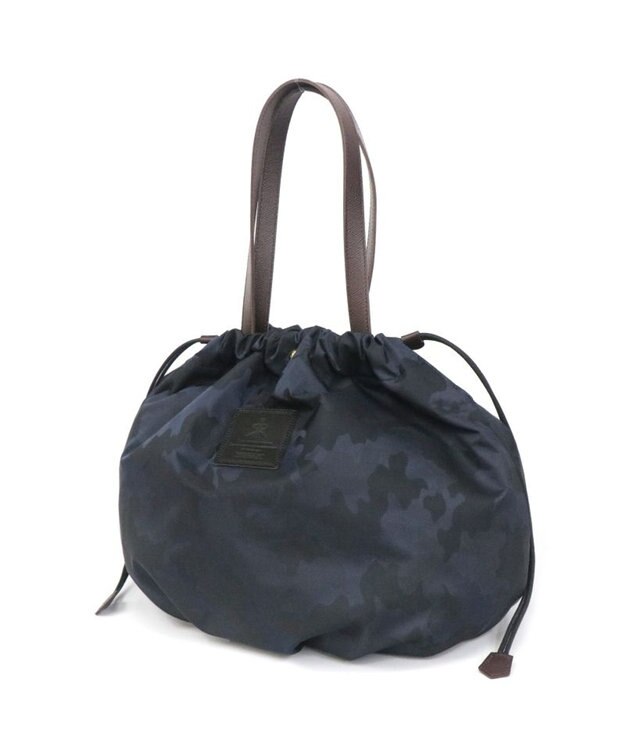 Regalo Felice 【軽量 / 大容量 / フォルムが変えられる】巾着トート / REGALO NVC(ネイビー×ブラウン)