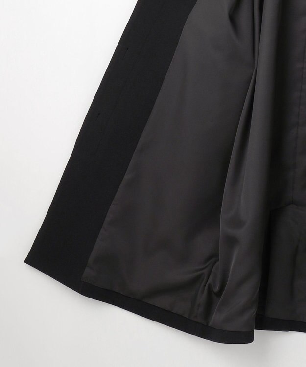 組曲 ウールモッサステンカラー コート ブラック系