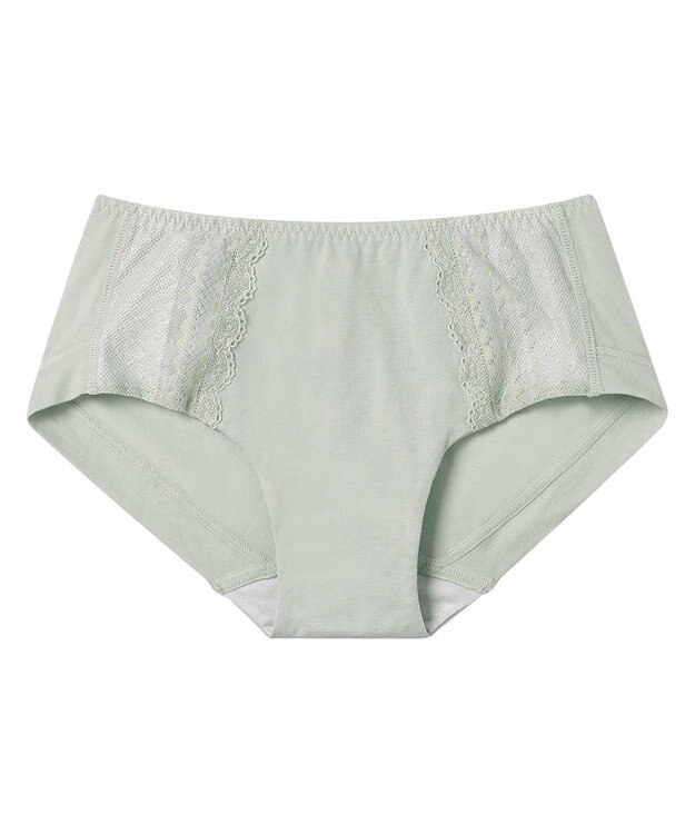 une nana cool リニューアル【綿混】ビタードットコットン ショーツ セージグリーン