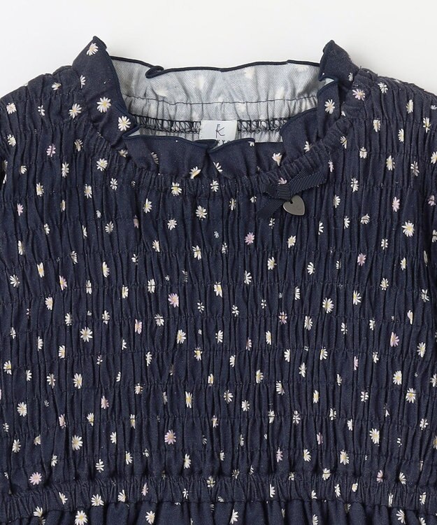 組曲 KIDS 【110-140cm】モノトーン花柄 ワンピース ネイビー系5