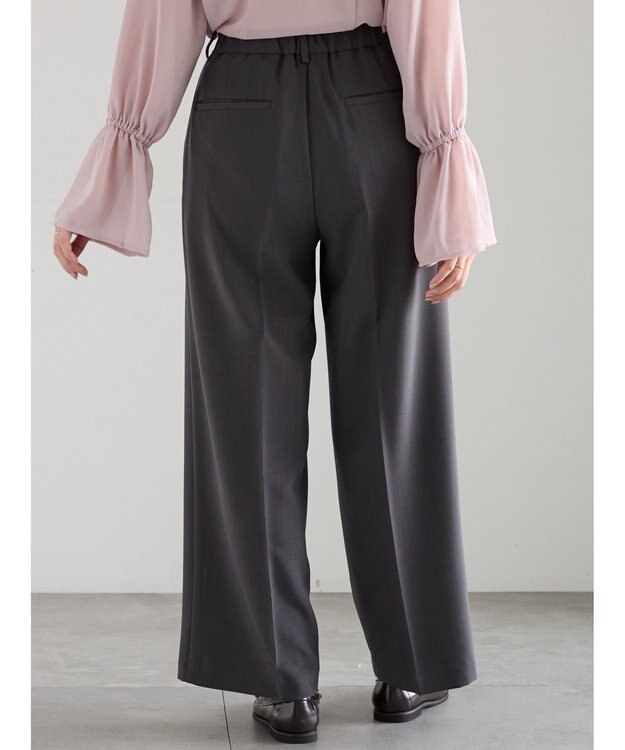 Te chichi ワイドスラックス(セットアップ可)《2025Autumn catalog vol.2 item》 チャコールグレー