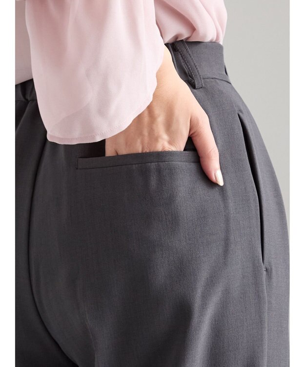 Te chichi ワイドスラックス(セットアップ可)《2025Autumn catalog vol.2 item》 チャコールグレー