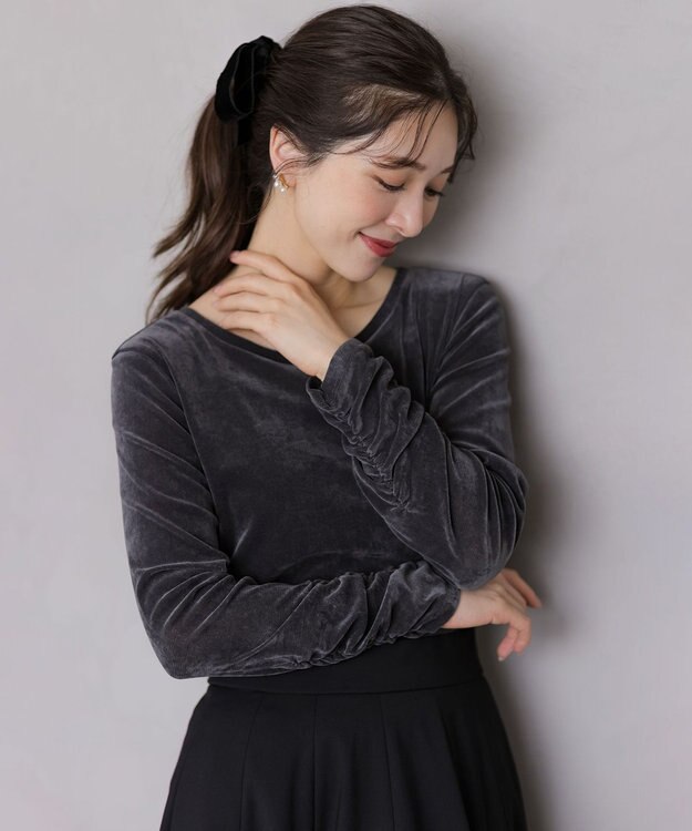 組曲 S チュールフロッキー カットソー グレー系