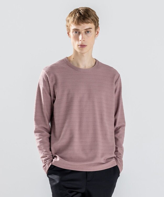 JOSEPH HOMME 【新色追加】メランジリップル　クルーネックカットソー ピンク系