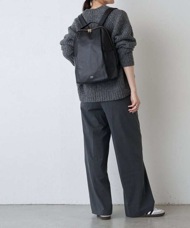 russet ＜背面メッシュ仕様＞レザーリュックサック(CE-1373) Black