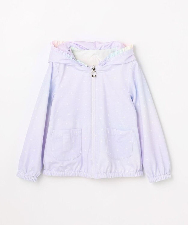 ANY KIDS 【フード取り外し/洗濯機可能】撥水加工リバーシブルゾン レインボー