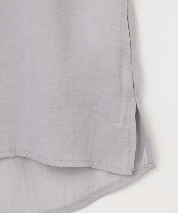 Feroux 【洗える】リボンタイ ブラウス スカイブルー系