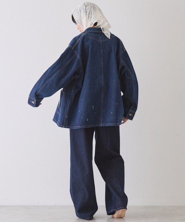 AMERICAN HOLIC ペイントデニムカバーオールジャケット Indigo