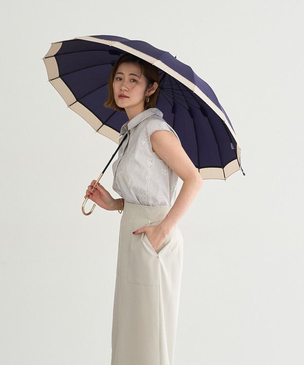 YECCA VECCA 【Wpc.】16本骨切り継ぎライン Navy
