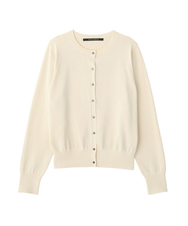 YECCA VECCA 【UVカット】クルーネックカーディガン Ivory