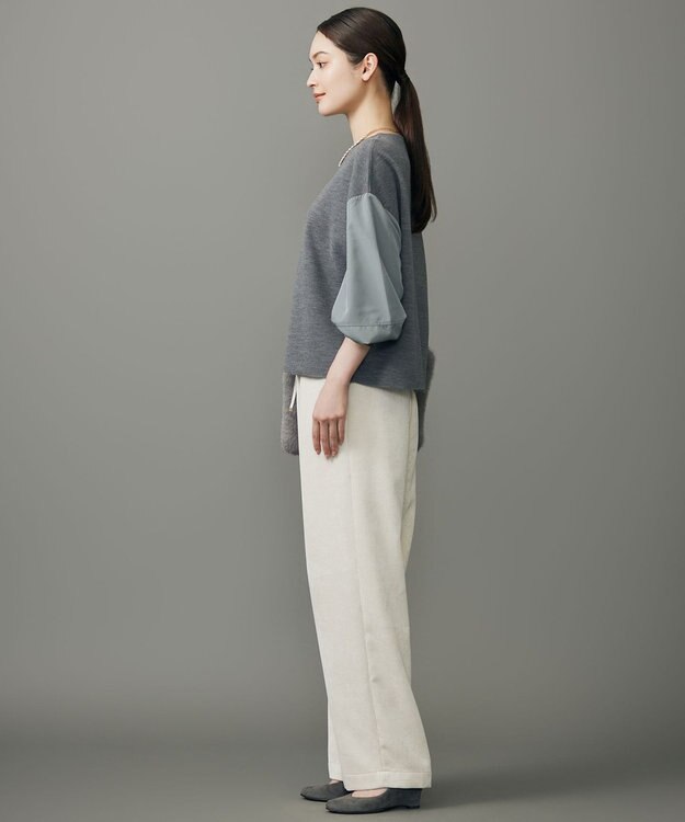 自由区 S ウールミラノランタンスリーブ ニット グレー