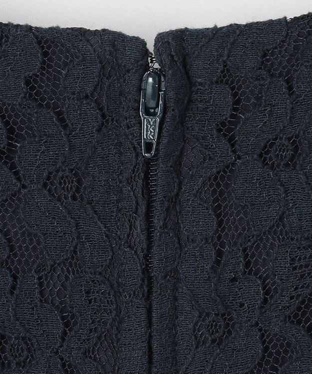 組曲 KIDS 【110-140cm】シフォンプリーツコンビ ワンピース ネイビー系