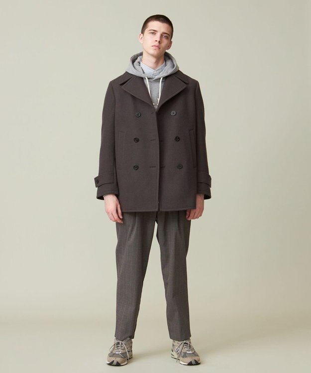 J.PRESS YORK STREET 【UNISEX】メルトン Pコート グレー系