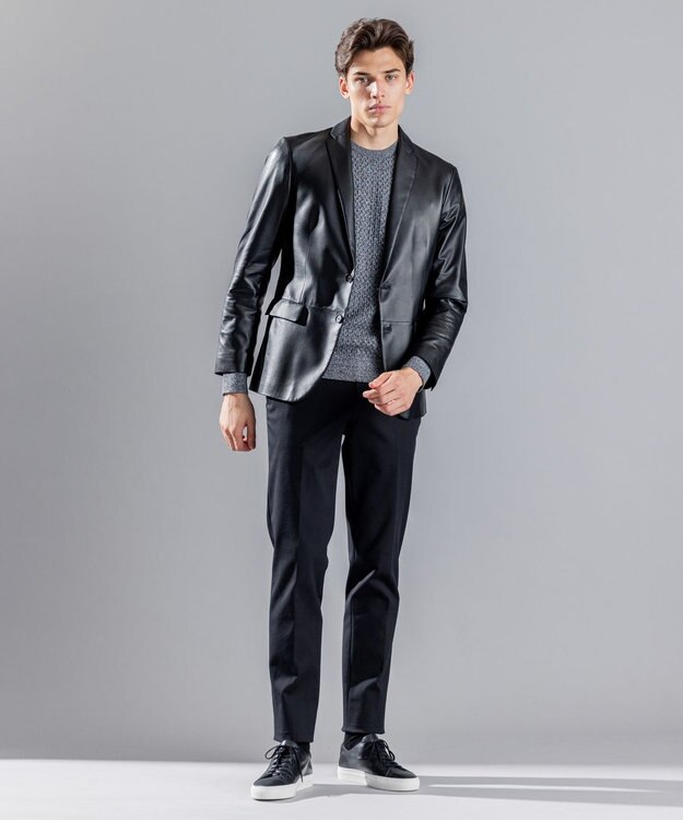 JOSEPH HOMME 【イージーケア】 ヴィスコースリンクス　クルーネックニット ライトグレー系