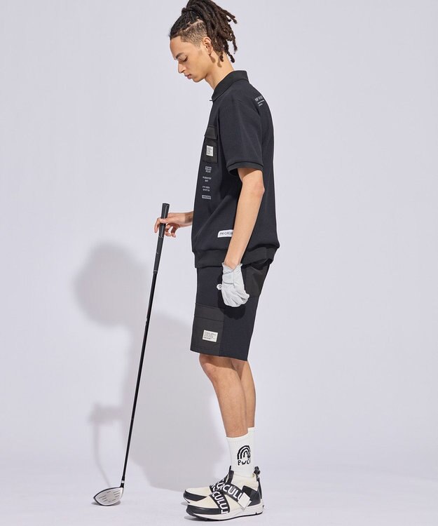 PW CIRCULUS 【虫よけ加工】【MEN】P-MOF ソックス ミドル丈 ゴルフ ホワイト系