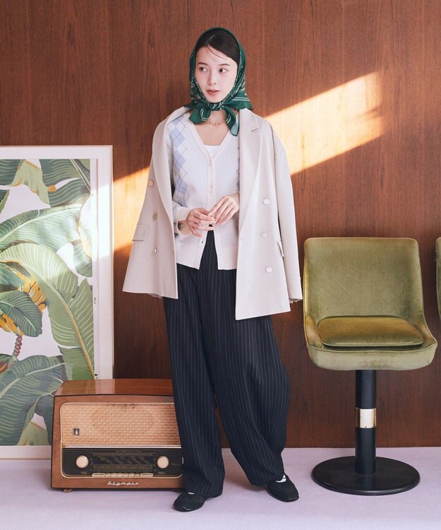 earth music&ecology ダブルジャケット Light Beige