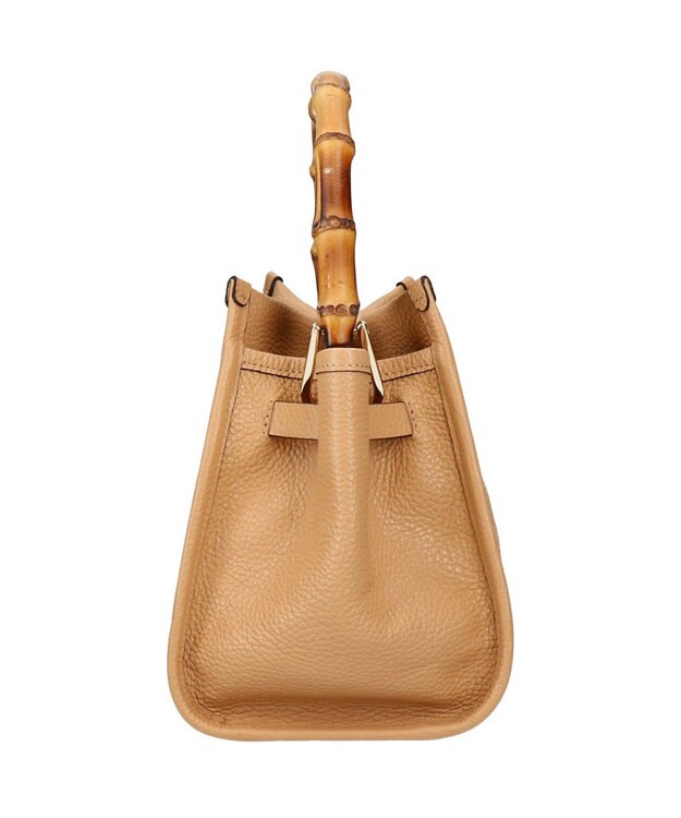 INTER-CHAUSSURES 【LORISTELLA】バンブーハンドルレザーバッグ ベージュ