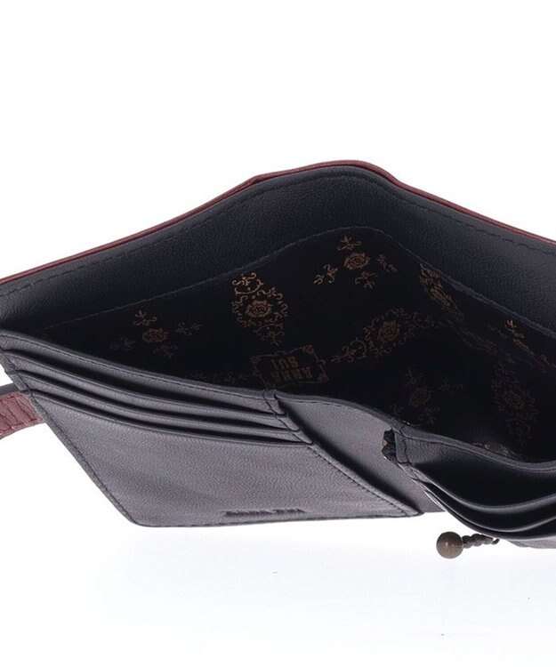 ANNA SUI ロジェ 内ファスナーミニ財布 ワイン