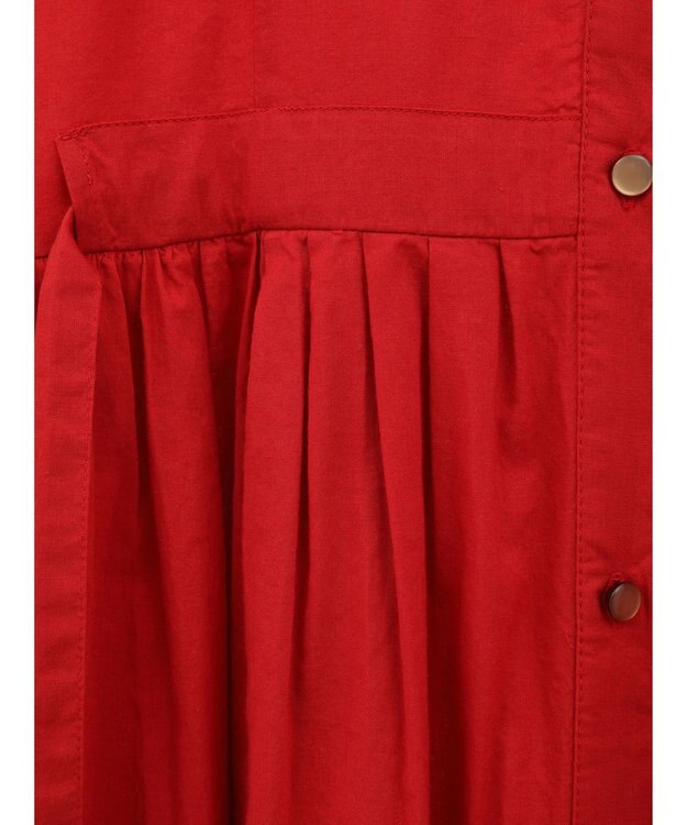 CRAFT STANDARD BOUTIQUE インド綿フレンチスリーブワンピース Red