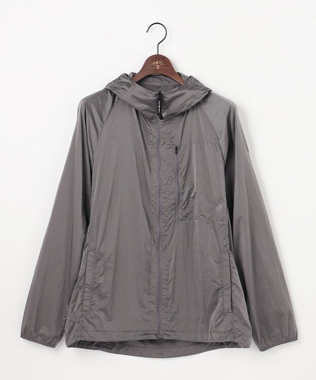 JOSEPH ABBOUD MOUNTAIN 【軽量/ECO撥水/ポケッタブル】ヴィンテージナイロンシャンブレーパーカー ライトグレー系