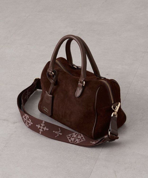 russet  スエード2WAYミニボストンバッグ(CE-1570-WEB) D.Brown