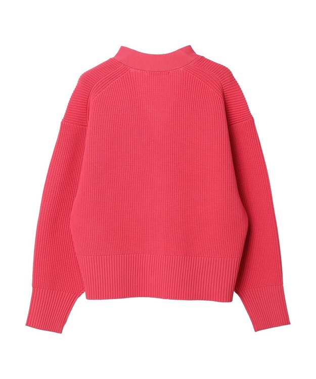 Green Parks スポンディシュ畦編みショート丈カーディガン Pink