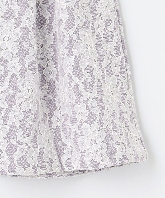 ANY KIDS 襟付きレースボンディングワンピース ラベンダー