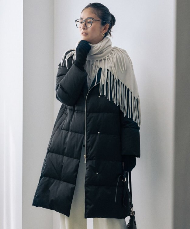 自由区 【洗える】ソフトウールハイゲージフリンジ ストール ベージュ系