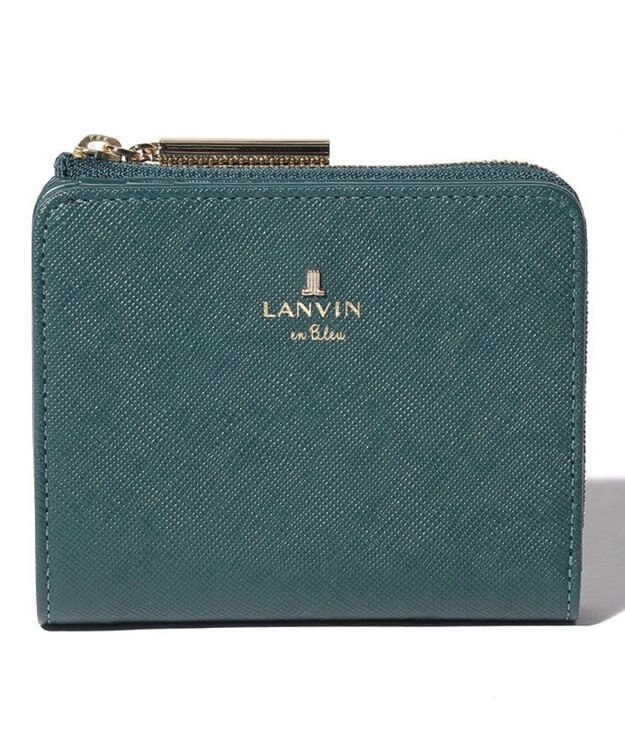 LANVIN en Bleu リュクサンブール　2つ折り財布　Lファスナー ディープグリーン