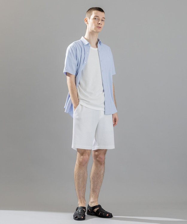 JOSEPH HOMME 新素材【清涼感】メランジクロスジャージー　クルーネックカットソー ホワイト系