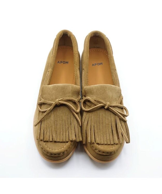 APOM フリンジモカシン15 キャメルスエード
