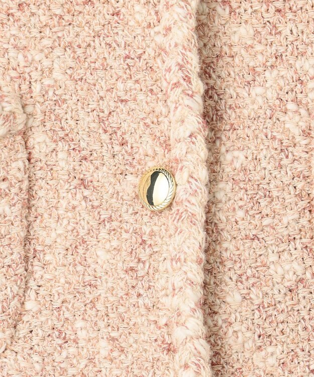 TOCCA TWEEDY MAZE ニットジャケット ピンク系