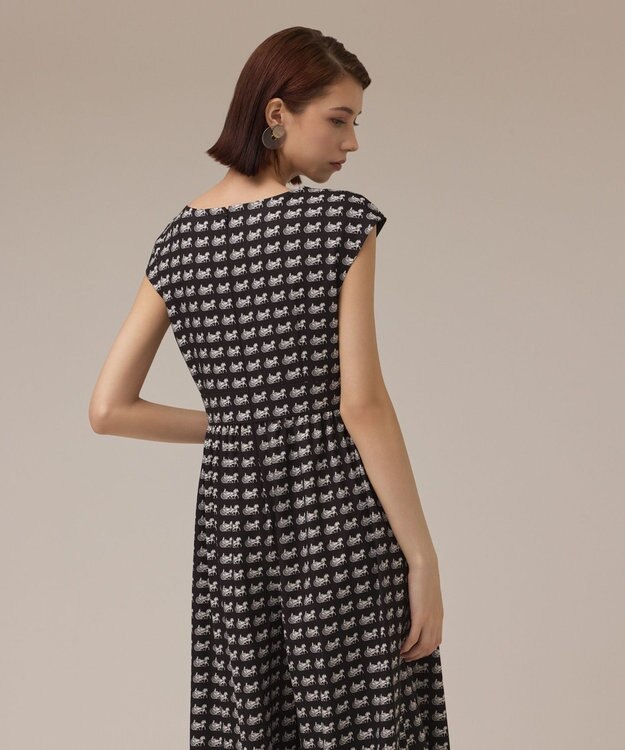 GRACE CONTINENTAL ホースプリントサロペット ブラック