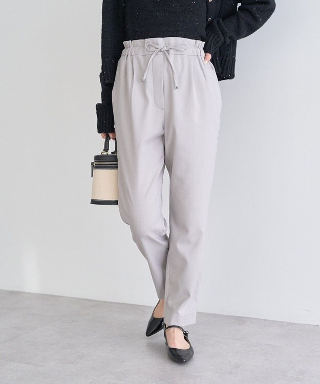 earth music&ecology ＴＲテーパードパンツ Gray Beige