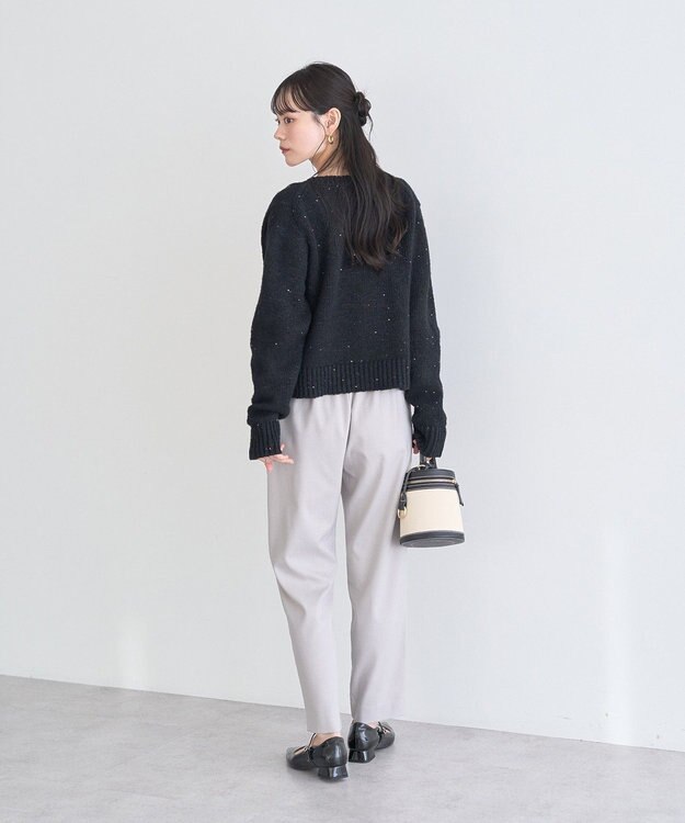 earth music&ecology ＴＲテーパードパンツ Gray Beige
