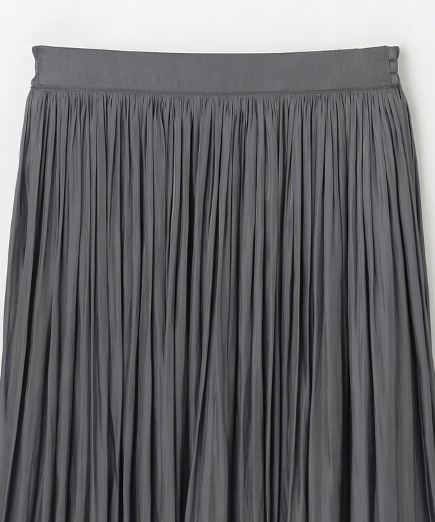 ANY 【ウエストゴム】シャイニーギャザースカート チャコール