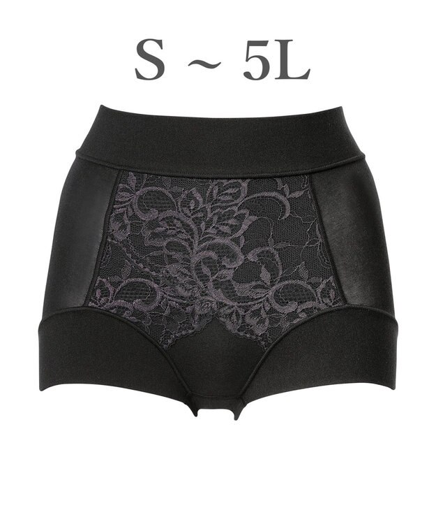 BRADELIS New York 【BRADELIS NewYork peace】綿混フィットレースショーツ25 深め 補正下着 ヒップアップ 美尻 ブラック